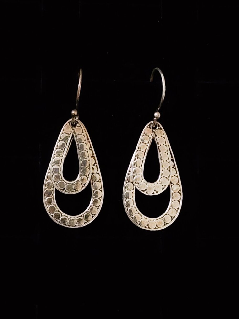 VTG Novica Komang Wijayana 925 Sterling Silver Raindrop Tears Dangle Earrings